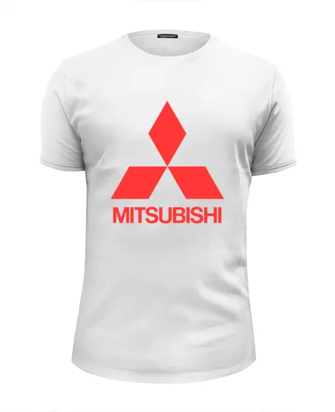 Заказать мужскую футболку в Москве. Футболка базовая MITSUBISHI от DESIGNER   - готовые дизайны и нанесение принтов.