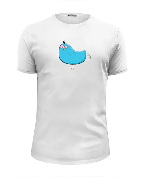 Заказать мужскую футболку в Москве. Футболка базовая cartoon bird от takprosto - готовые дизайны и нанесение принтов.