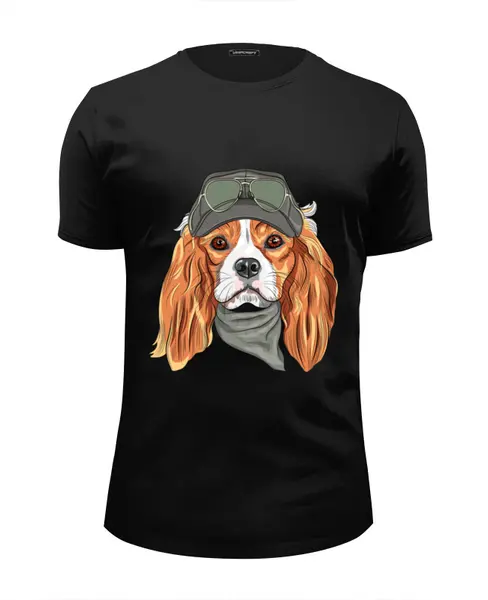 Заказать мужскую футболку в Москве. Футболка базовая Собака от Ирина - готовые дизайны и нанесение принтов.