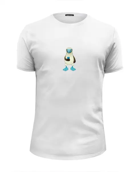 Заказать мужскую футболку в Москве. Футболка базовая Blue-footed booby от sonlir - готовые дизайны и нанесение принтов.