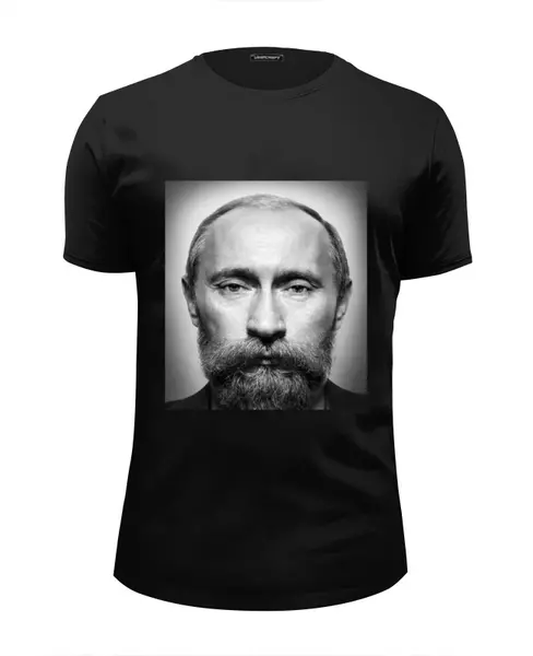 Заказать мужскую футболку в Москве. Футболка базовая путин от niggalay90 - готовые дизайны и нанесение принтов.