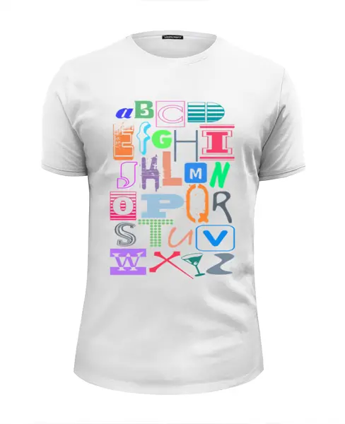 Заказать мужскую футболку в Москве. Футболка базовая alphabet от ЕгорБудущего - готовые дизайны и нанесение принтов.