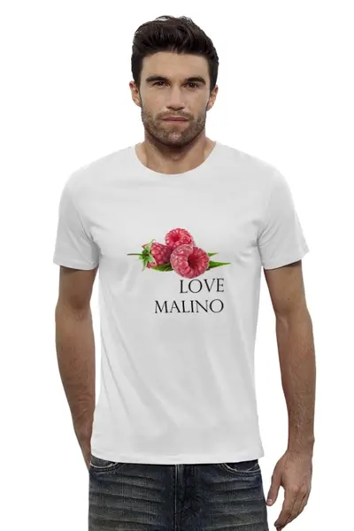 Заказать мужскую футболку в Москве. Футболка базовая Love Malino от solariren - готовые дизайны и нанесение принтов.