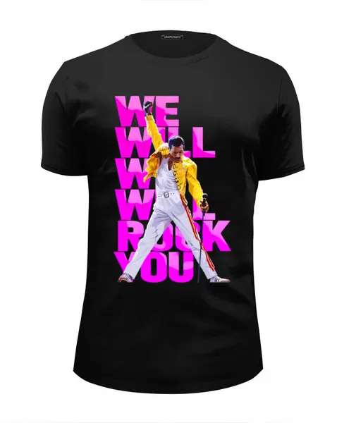 Заказать мужскую футболку в Москве. Футболка базовая ✪We Will Rock You✪ от balden - готовые дизайны и нанесение принтов.