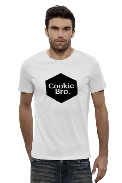 Заказать мужскую футболку в Москве. Футболка базовая Cookie Bro. от Nalivaev - готовые дизайны и нанесение принтов.