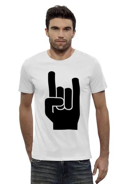Заказать мужскую футболку в Москве. Футболка базовая Rock and Roll от Vladec11 - готовые дизайны и нанесение принтов.