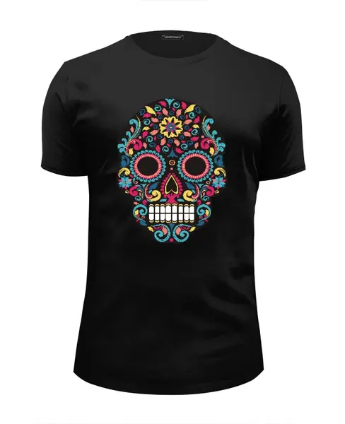 Заказать мужскую футболку в Москве. Футболка базовая Pattern skull от ches2013 - готовые дизайны и нанесение принтов.