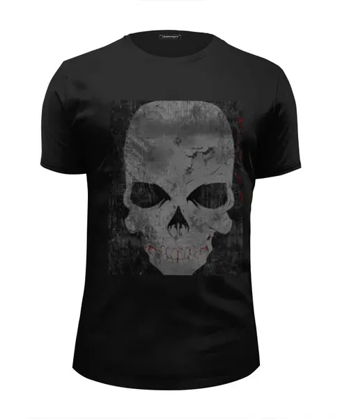 Заказать мужскую футболку в Москве. Футболка базовая grunge skull от xih8ux - готовые дизайны и нанесение принтов.