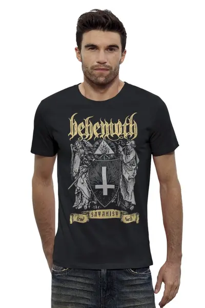Заказать мужскую футболку в Москве. Футболка базовая Behemoth от geekbox - готовые дизайны и нанесение принтов.