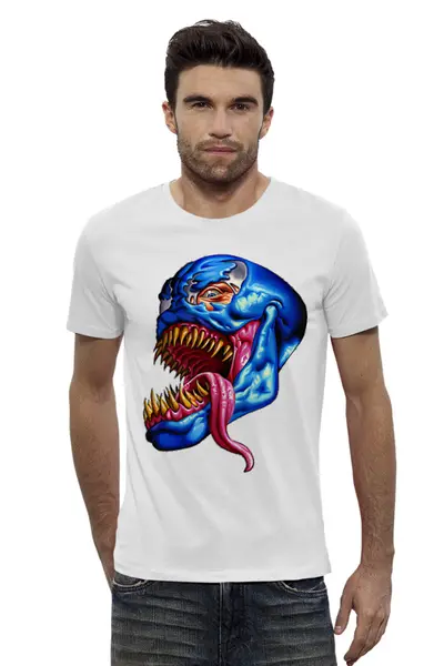 Заказать мужскую футболку в Москве. Футболка базовая Venom Design от balden - готовые дизайны и нанесение принтов.