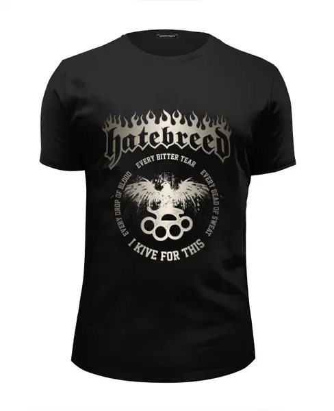 Заказать мужскую футболку в Москве. Футболка базовая Hatebreed  от geekbox - готовые дизайны и нанесение принтов.