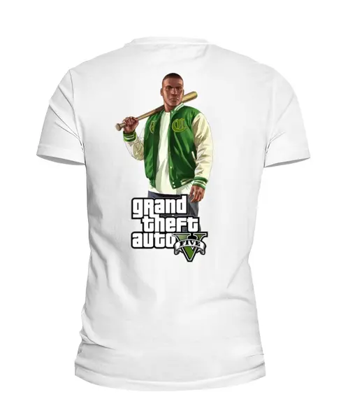 Заказать мужскую футболку в Москве. Футболка базовая Grand Theft Auto от genius - готовые дизайны и нанесение принтов.