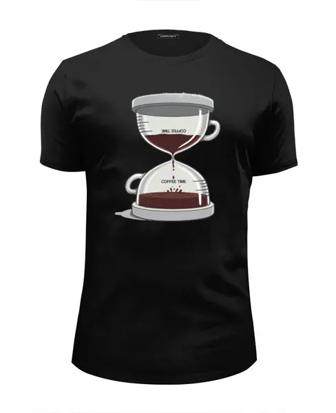 Заказать мужскую футболку в Москве. Футболка базовая COFFEE TIME / Время Кофе от crash - готовые дизайны и нанесение принтов.