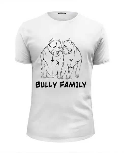 Заказать мужскую футболку в Москве. Футболка базовая Bully family  от angelabelokopytova@gmail.com - готовые дизайны и нанесение принтов.