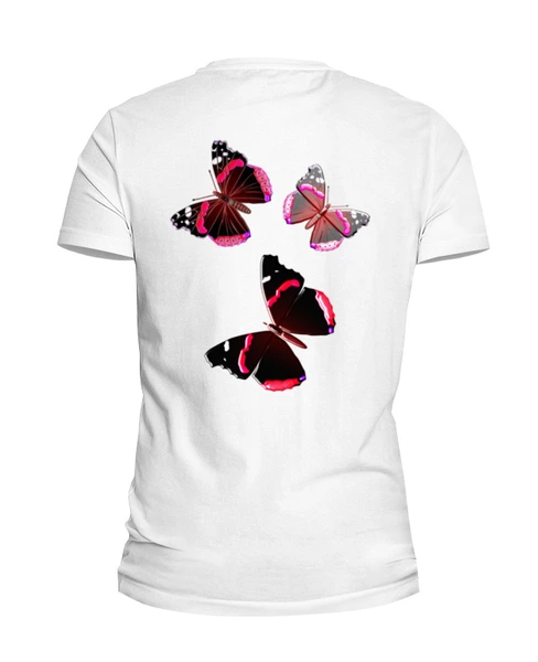 Заказать мужскую футболку в Москве. Футболка базовая Три бабочки от Alexey Evsyunin - готовые дизайны и нанесение принтов.