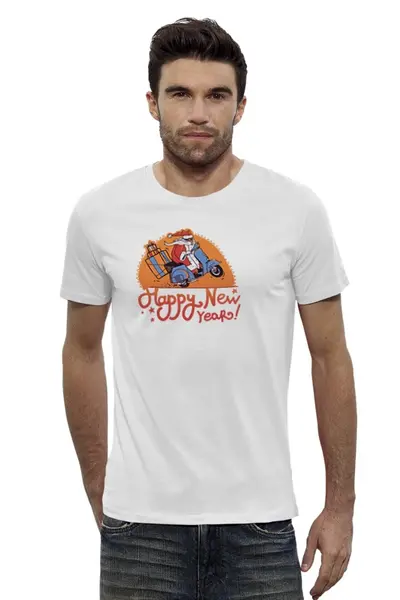 Заказать мужскую футболку в Москве. Футболка базовая New year от Joy - готовые дизайны и нанесение принтов.