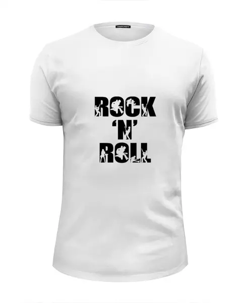 Заказать мужскую футболку в Москве. Футболка базовая Rock'n'Roll от gent777 - готовые дизайны и нанесение принтов.