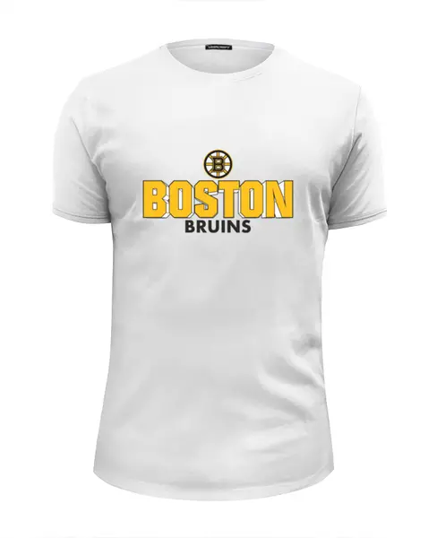 Заказать мужскую футболку в Москве. Футболка базовая Boston Bruins от kspsshop - готовые дизайны и нанесение принтов.