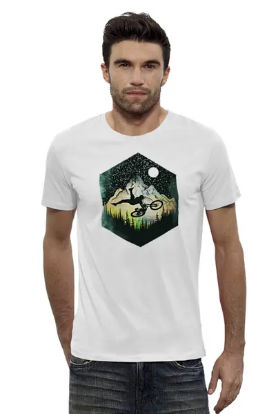 Заказать мужскую футболку в Москве. Футболка базовая Ink Rider от oneredfoxstore@gmail.com - готовые дизайны и нанесение принтов.