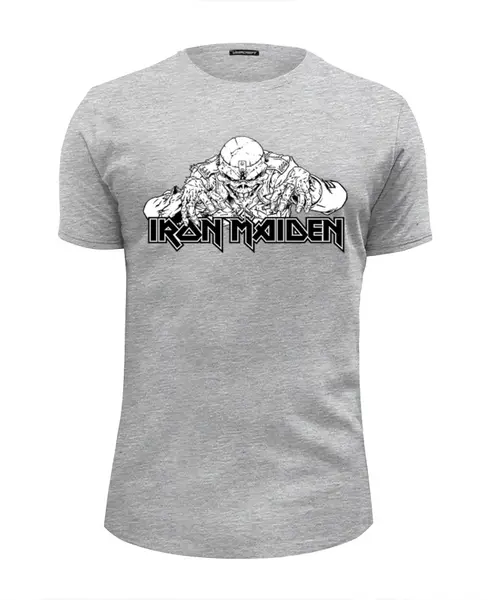 Заказать мужскую футболку в Москве. Футболка базовая Iron Maiden Band от Leichenwagen - готовые дизайны и нанесение принтов.