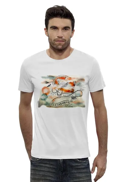 Заказать мужскую футболку в Москве. Футболка базовая Fly casually от an2 - готовые дизайны и нанесение принтов.