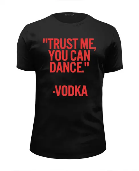 Заказать мужскую футболку в Москве. Футболка базовая Dance Vodka от Leichenwagen - готовые дизайны и нанесение принтов.