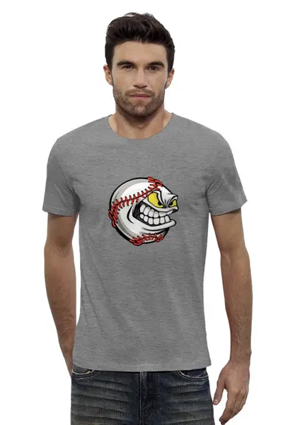 Заказать мужскую футболку в Москве. Футболка базовая Бейсбол  от ПРИНТЫ ПЕЧАТЬ  - готовые дизайны и нанесение принтов.