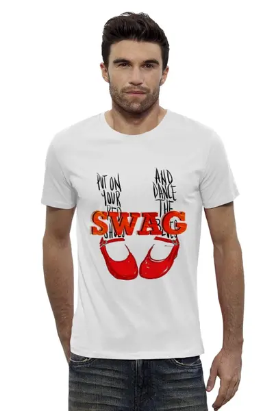 Заказать мужскую футболку в Москве. Футболка базовая Swag Art от Leichenwagen - готовые дизайны и нанесение принтов.