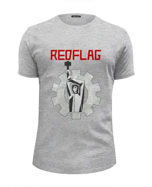 Заказать мужскую футболку в Москве. Футболка базовая Red Flag от OEX design - готовые дизайны и нанесение принтов.