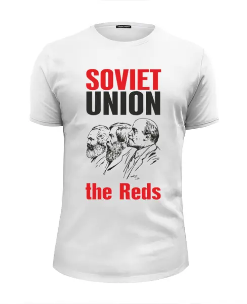 Заказать мужскую футболку в Москве. Футболка базовая Коммунисты от Djimas Leonki - готовые дизайны и нанесение принтов.