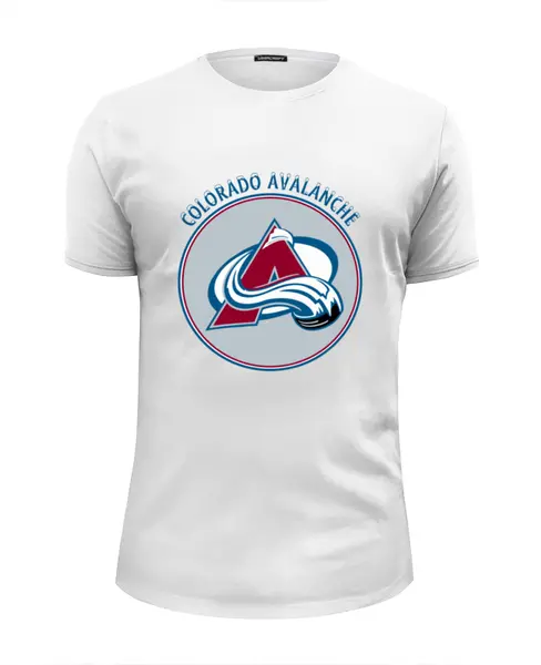 Заказать мужскую футболку в Москве. Футболка базовая Colorado Avalanche от kspsshop - готовые дизайны и нанесение принтов.