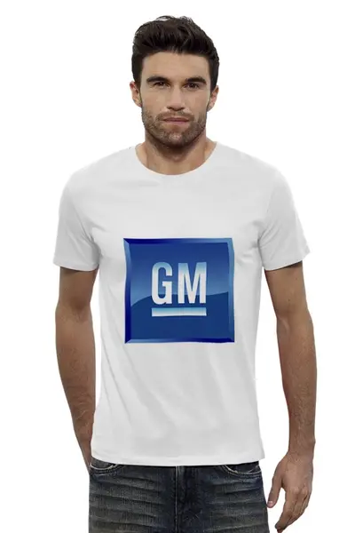Заказать мужскую футболку в Москве. Футболка базовая Логотип GM от Garry - готовые дизайны и нанесение принтов.