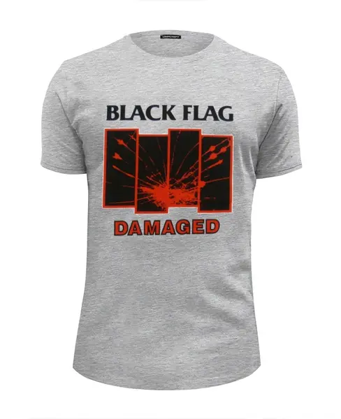 Заказать мужскую футболку в Москве. Футболка базовая футболка black flag 2 от straight_edge - готовые дизайны и нанесение принтов.