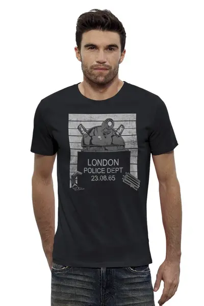 Заказать мужскую футболку в Москве. Футболка базовая Далек от geekbox - готовые дизайны и нанесение принтов.