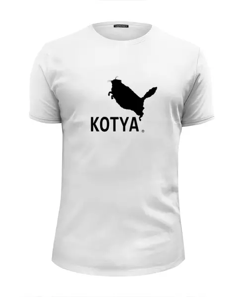 Заказать мужскую футболку в Москве. Футболка базовая Котик от iratresbien - готовые дизайны и нанесение принтов.
