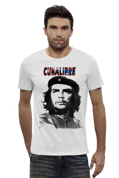 Заказать мужскую футболку в Москве. Футболка базовая Cuba libre, Hasta La. Victoria Siempre! от madw - готовые дизайны и нанесение принтов.