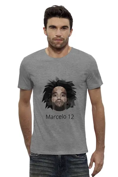 Заказать мужскую футболку в Москве. Футболка базовая Marcelo 12 от madridistastore - готовые дизайны и нанесение принтов.