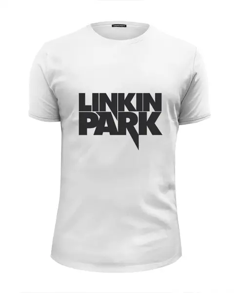 Заказать мужскую футболку в Москве. Футболка базовая Linkin Park logo от alexunder - готовые дизайны и нанесение принтов.