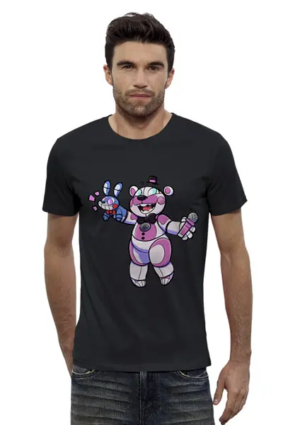 Заказать мужскую футболку в Москве. Футболка базовая Five Nights at Freddy’s от weeert - готовые дизайны и нанесение принтов.
