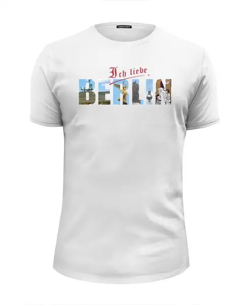 Заказать мужскую футболку в Москве. Футболка базовая На память о Берлине, вариант 1-01de от Andy Quarry - готовые дизайны и нанесение принтов.