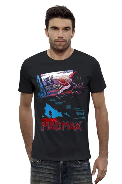 Заказать мужскую футболку в Москве. Футболка базовая MAD MAX от scrat29@yandex.ru - готовые дизайны и нанесение принтов.