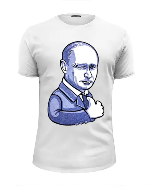 Заказать мужскую футболку в Москве. Футболка базовая Путин согласен от iseekyo - готовые дизайны и нанесение принтов.