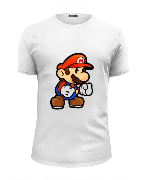 Заказать мужскую футболку в Москве. Футболка базовая Марио от YellowCloverShop - готовые дизайны и нанесение принтов.