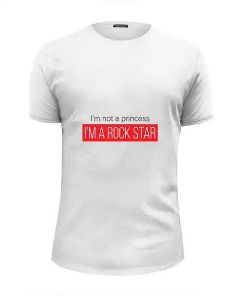 Заказать мужскую футболку в Москве. Футболка базовая Rock star от Ксения Золотухина - готовые дизайны и нанесение принтов.
