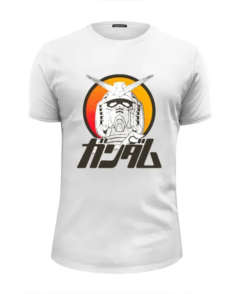 Заказать мужскую футболку в Москве. Футболка базовая Gundam  от cherdantcev - готовые дизайны и нанесение принтов.