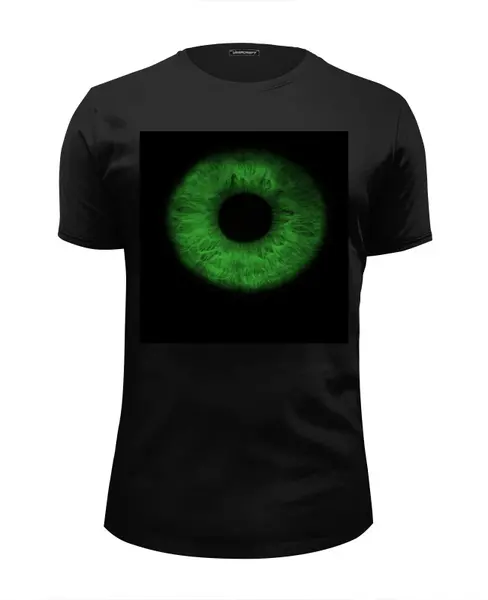 Заказать мужскую футболку в Москве. Футболка базовая Green eye от Виктор Аксёнов - готовые дизайны и нанесение принтов.
