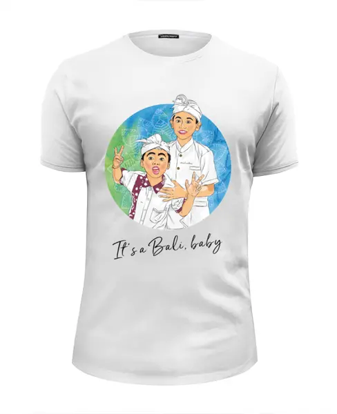 Заказать мужскую футболку в Москве. Футболка базовая It's a Bali, baby! от Artem Bali - готовые дизайны и нанесение принтов.