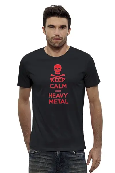 Заказать мужскую футболку в Москве. Футболка базовая Keep Calm Art от Leichenwagen - готовые дизайны и нанесение принтов.