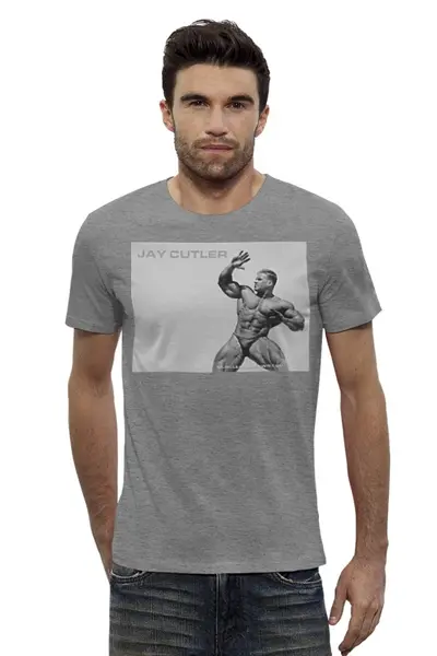 Заказать мужскую футболку в Москве. Футболка базовая Jay Cutler / Джей Катлер от KinoArt - готовые дизайны и нанесение принтов.