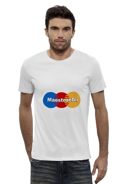 Заказать мужскую футболку в Москве. Футболка базовая MAESTROebli от Рома Бакарди - готовые дизайны и нанесение принтов.
